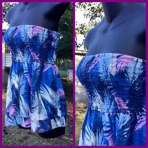 Tropical Print Tube Top, sz S